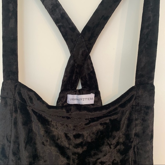 Urban Outfitters Black Velvet Overalls Size S - Picture 4 of 4